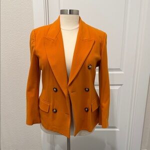 Carlisle Vibrant Orange Double-Breasted Blazer
